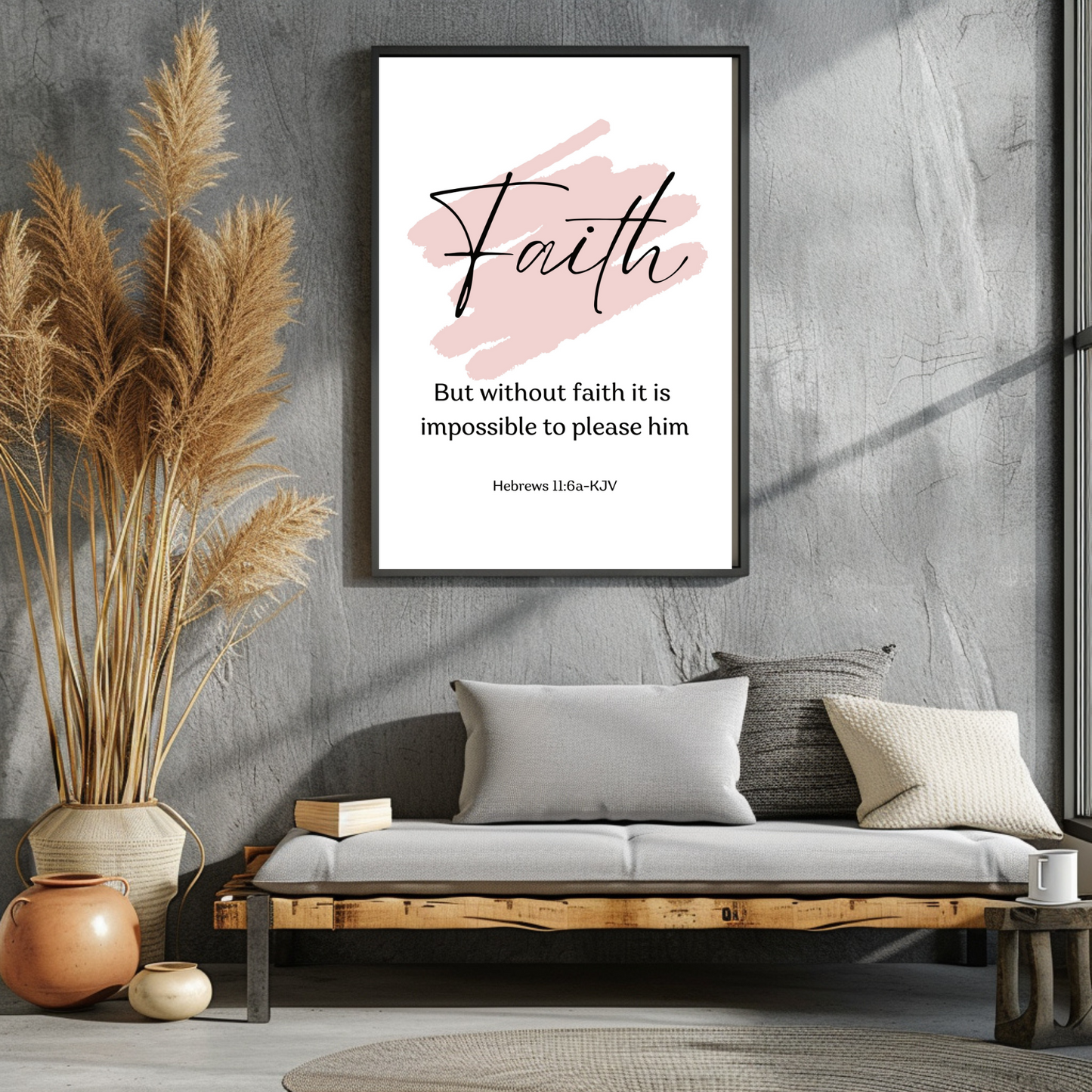 Bible verse-Hebrews 11:6a-Printable Wall Art-For Office or Home