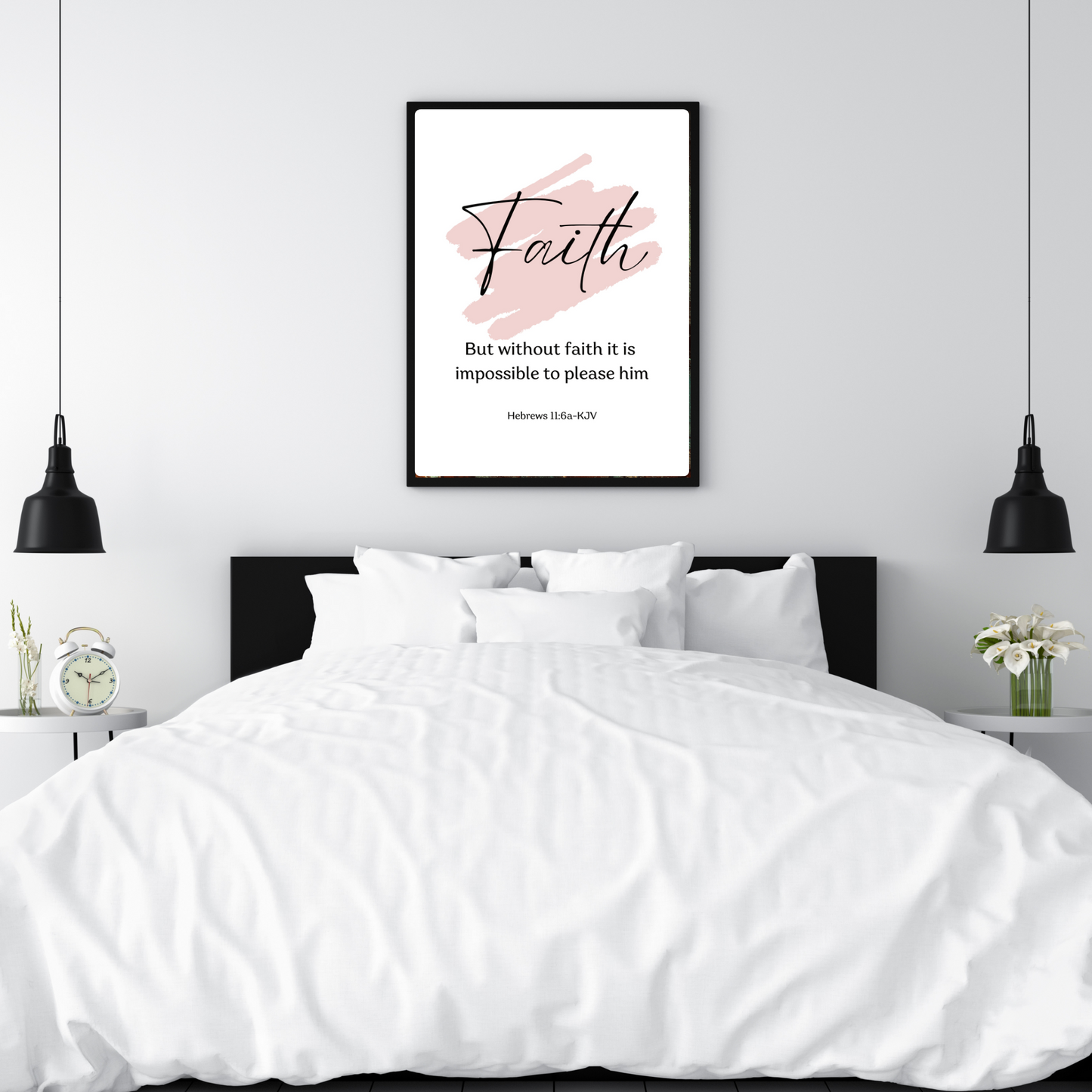 Bible verse-Hebrews 11:6a-Printable Wall Art-For Office or Home