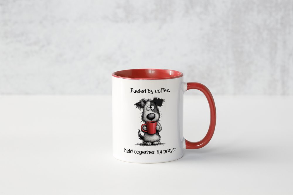 Funny Christian Coffee Mug | Fueled by Coffee Held Together by Prayer Gift