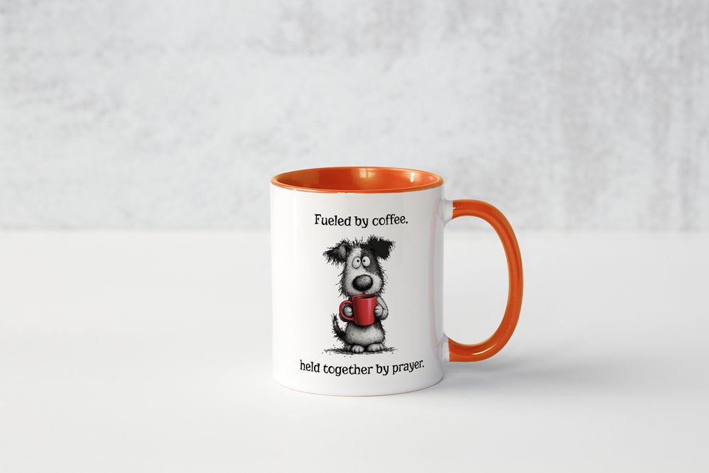 Funny Christian Coffee Mug | Fueled by Coffee Held Together by Prayer Gift
