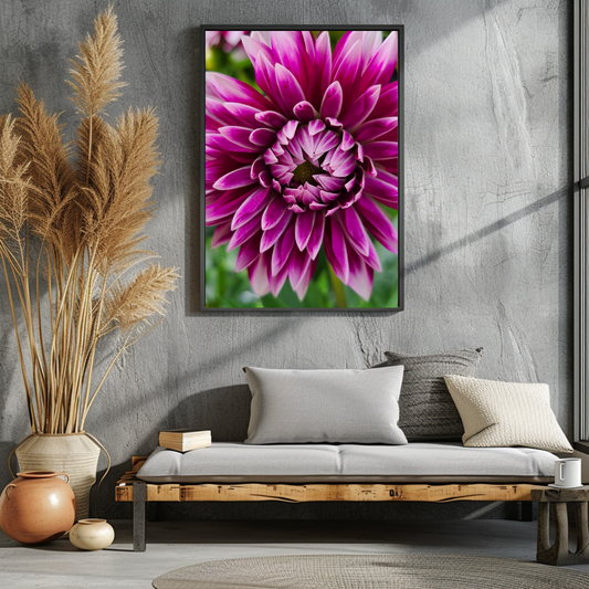 Hot Pink Chrysanthemum Flower - Printable Wall Art- Digital Download