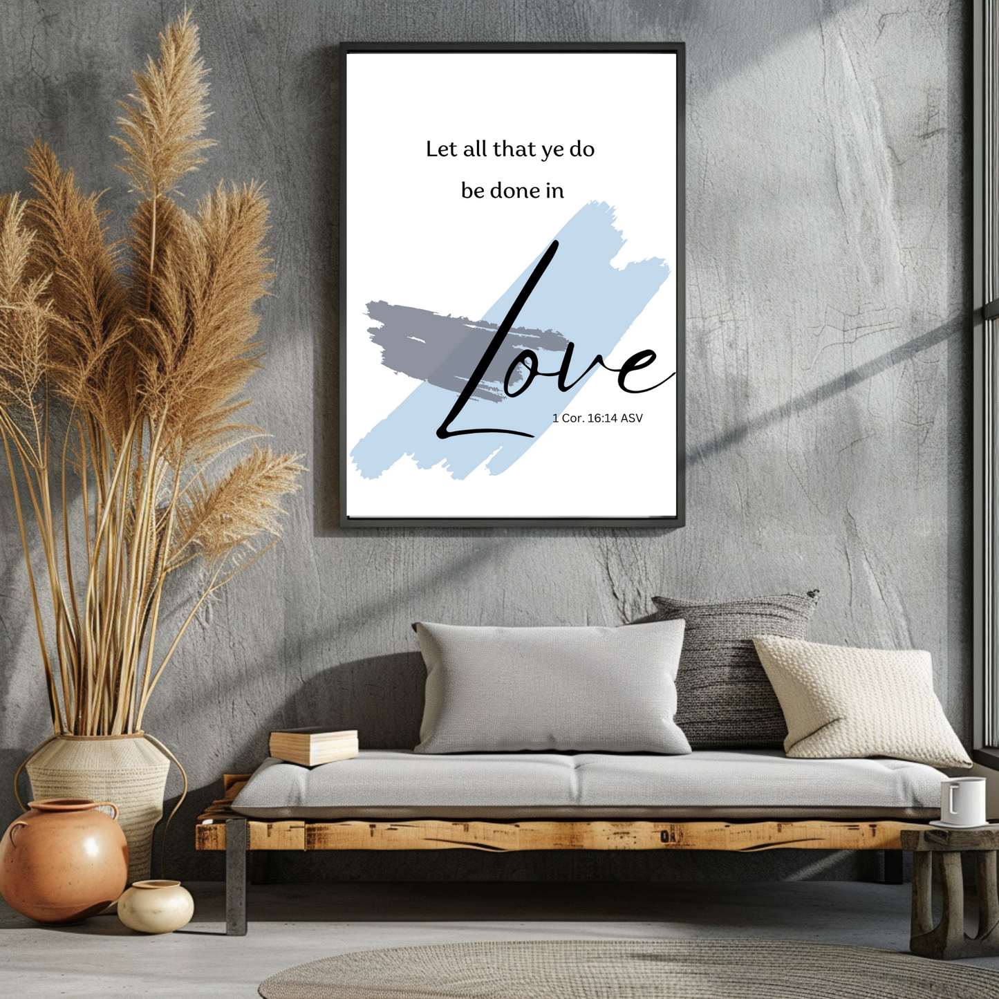 Bible Verse Wall Art-1 Corinthians 16:14 ASV-Instant Printable Download