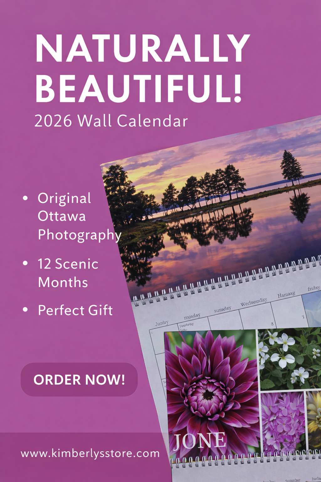 2026 Ottawa Photography Wall Calendar | Canadian Nature Calendar | Original Landscape Photos | Thoughtful Gift for Home or Office