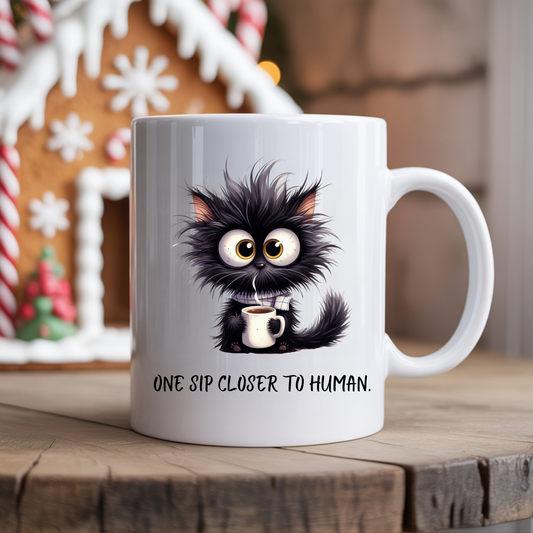 "Not a Morning Person” Cat Mug | Hilarious Coffee Cup for Cat Lovers | Cute Morning Humor Gift