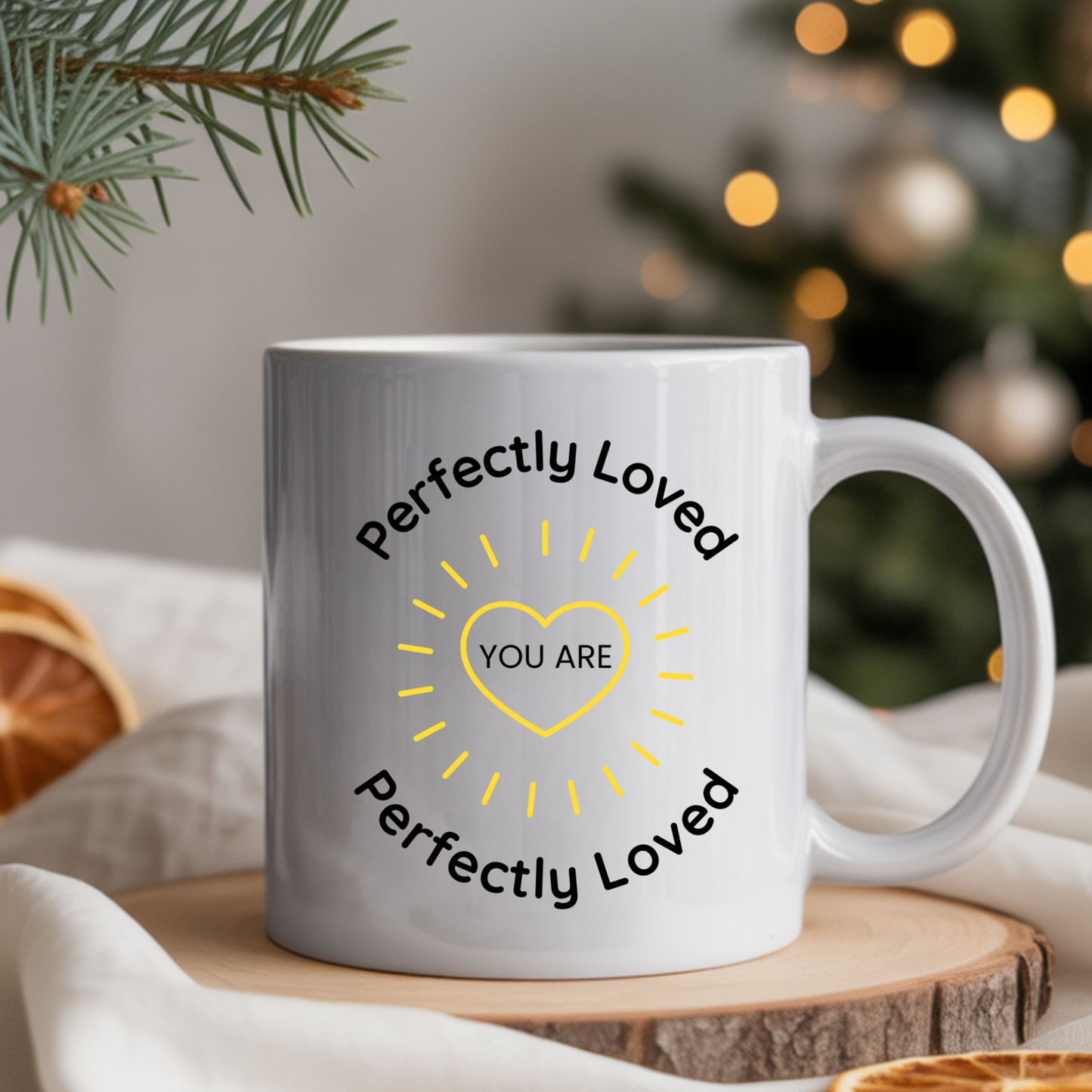 Perfectly Loved Christian Mug | Encouraging Faith Coffee Cup Gift