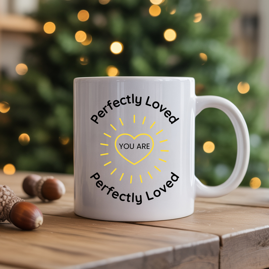 Perfectly Loved Christian Mug | Encouraging Faith Coffee Cup Gift