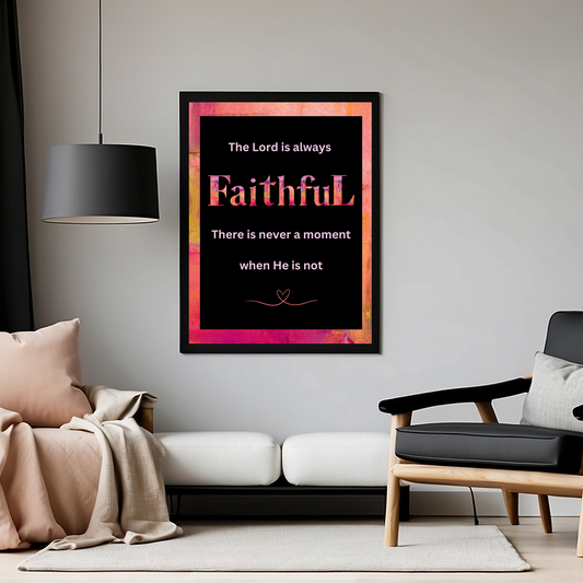 Inspirational Wall Art-The Lord is Always Faithful-Printable Digital Download-In Purple