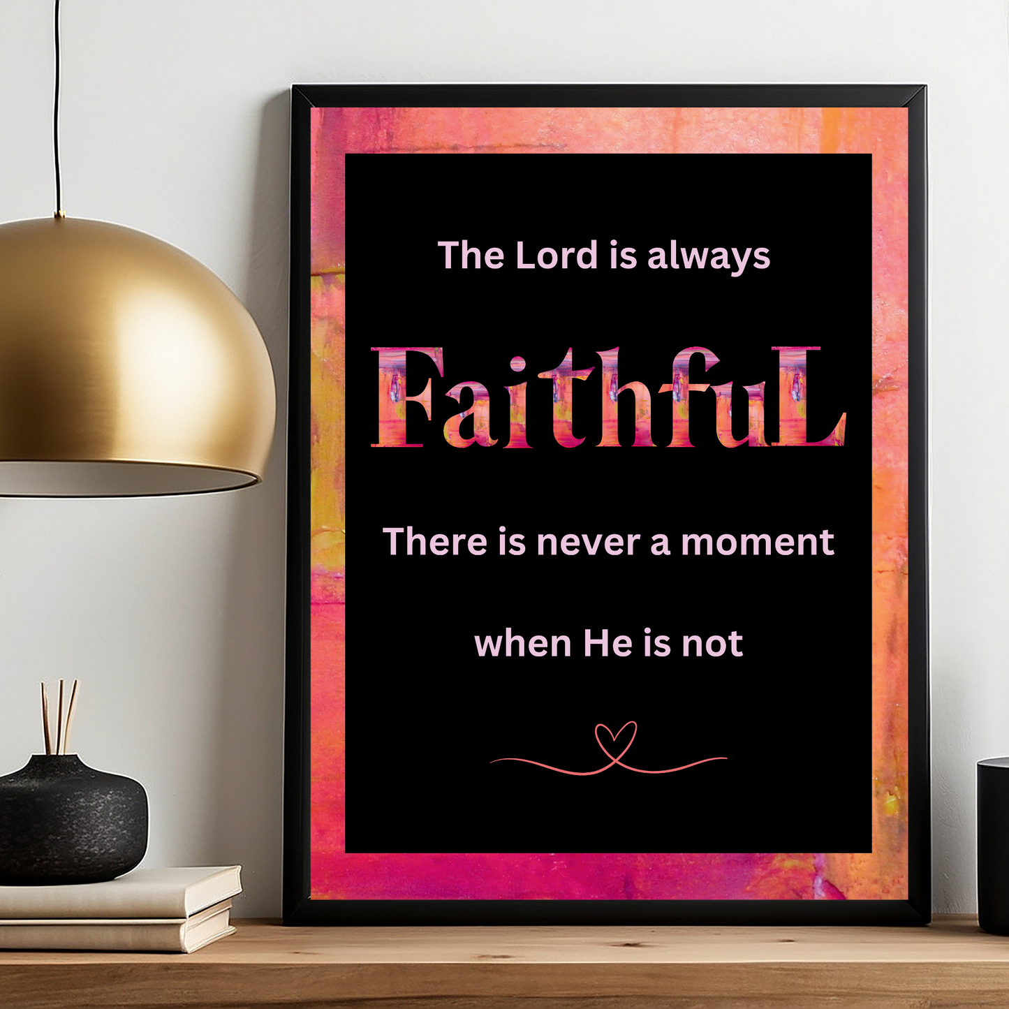 Inspirational Wall Art-The Lord is Always Faithful-Printable Digital Download-In Purple