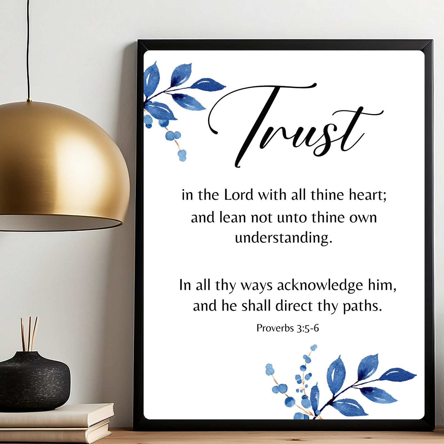 Trust in the Lord Bible Verse-Printable Wall Art-Faith Based Art